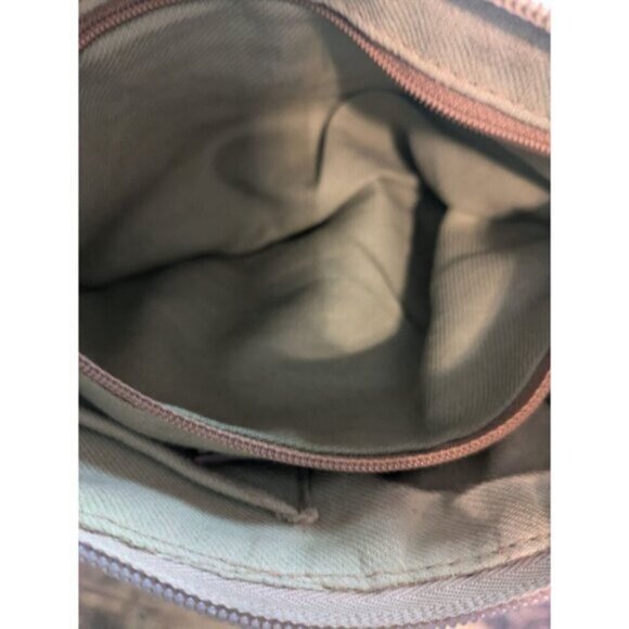 Fossil Woven Jute Shoulder Bag Purse Tan Multicolor Straw Basket Weave Leather - Picture 6 of 12